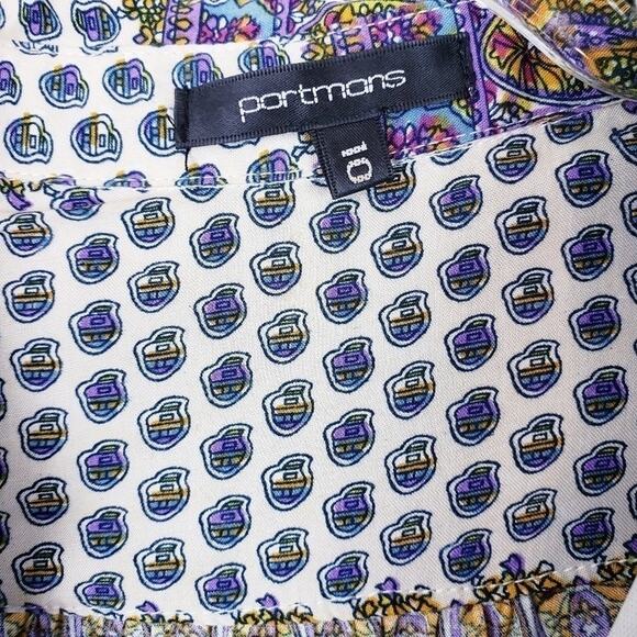 𝅺Portmans of Australia Floral‎ Sleeveless Fit & Flare Shirt Dress Size 10 - Picture 5 of 9